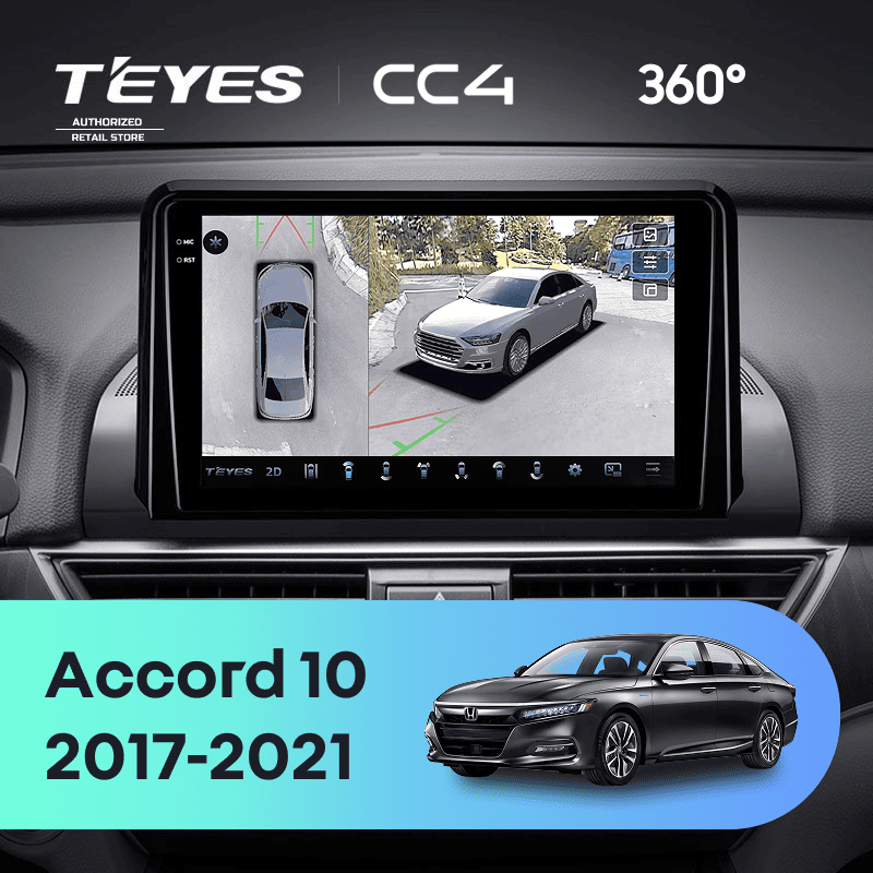 Штатная магнитола Teyes CC4 360 6/64 Honda Accord 10 CV (2017-2021) Тип-A