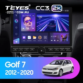 Штатная магнитола Teyes CC3 2K 6/128 Volkswagen Golf 7 MK7 (2012-2020) F2 (13" с кнопками)