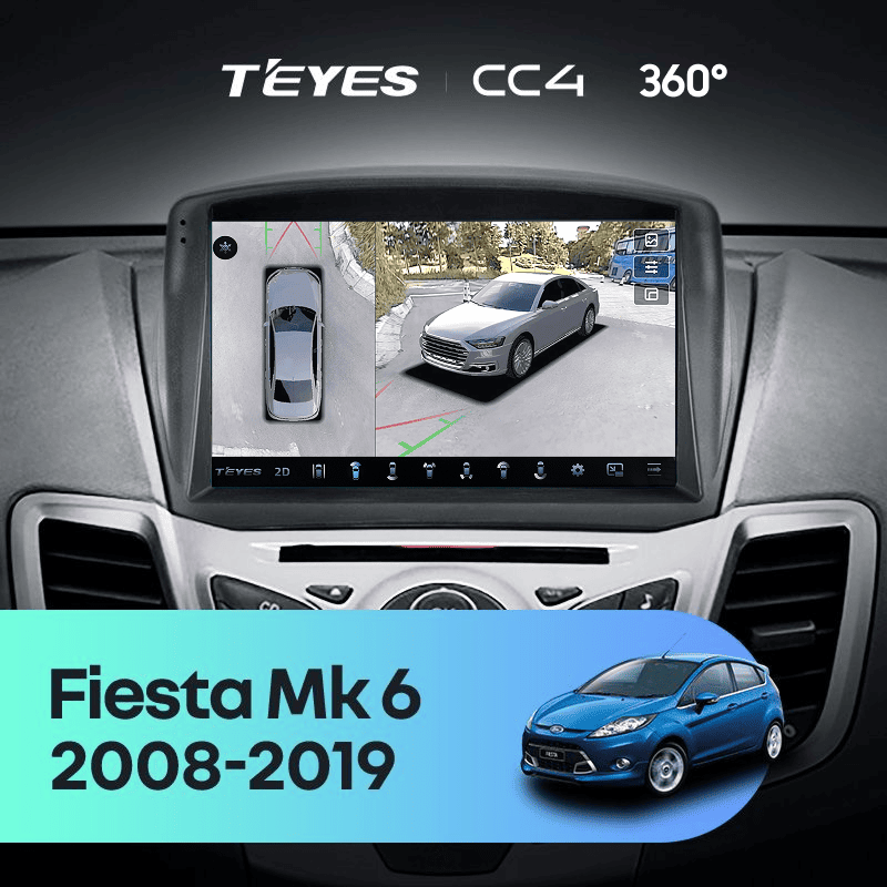 Штатная магнитола Teyes CC4 360 6/64 Ford Fiesta Mk 6 (2008-2019) F2 Тип-A