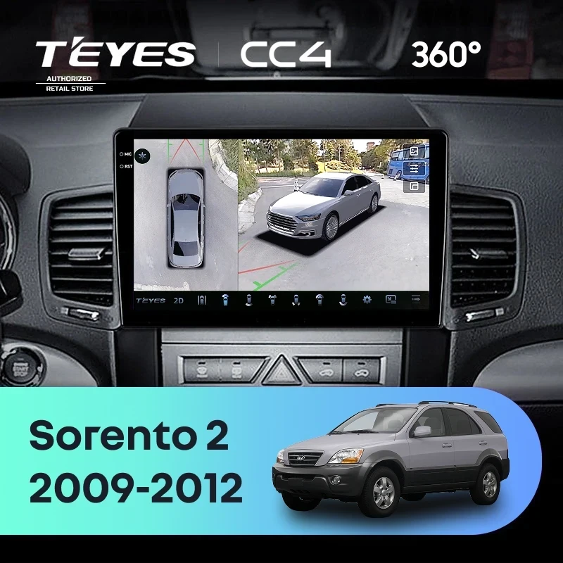 Штатная магнитола Teyes CC4 360 8/128 Kia Sorento 2 XM (2009-2012) Тип-B