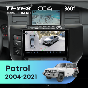 Штатная магнитола Teyes CC4 360 8/128 Nissan Patrol V 5 Y61 (2004-2021) F3 (черный)
