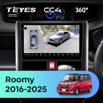 Штатная магнитола Teyes CC4 360 8/128 Toyota Roomy (2016-2026) Правый руль