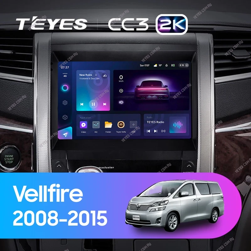 Штатная магнитола Teyes CC3 2K 4/32 Toyota Vellfire (2008-2015)