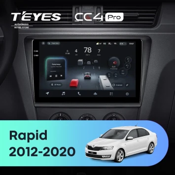 Штатная магнитола Teyes CC4 Pro 12/256 Skoda Rapid NH3 NH1 (2012-2020) (10 inch Universal)