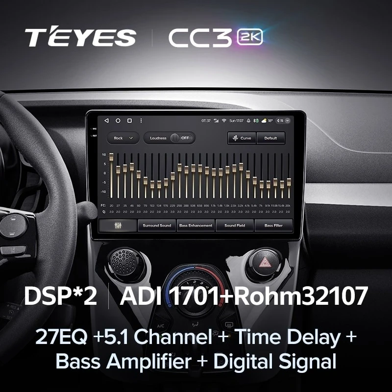 Штатная магнитола Teyes CC3 2K 6/128 Peugeot 108 (2014-2021) F1