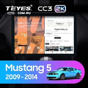 Штатная магнитола Teyes CC3 2K 6/128 Ford Mustang 5 S-197 (2009-2014) F1 (13")