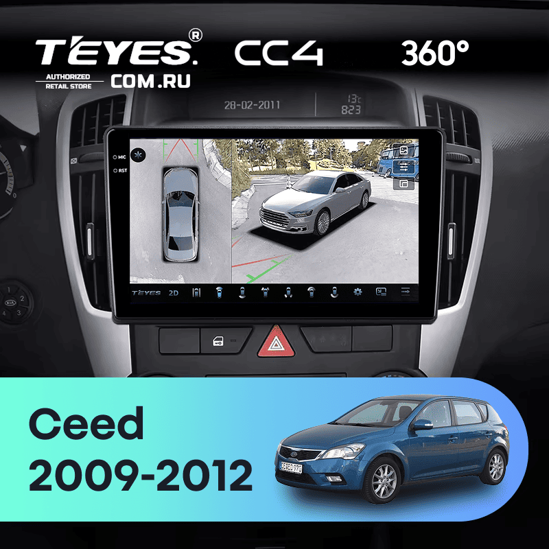 Штатная магнитола Teyes CC4 360 6/64 Kia Ceed (2009-2012)