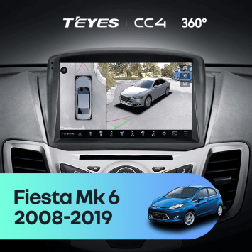 Штатная магнитола Teyes CC4 360 6/64 Ford Fiesta Mk 6 (2008-2019) F2 Тип-B
