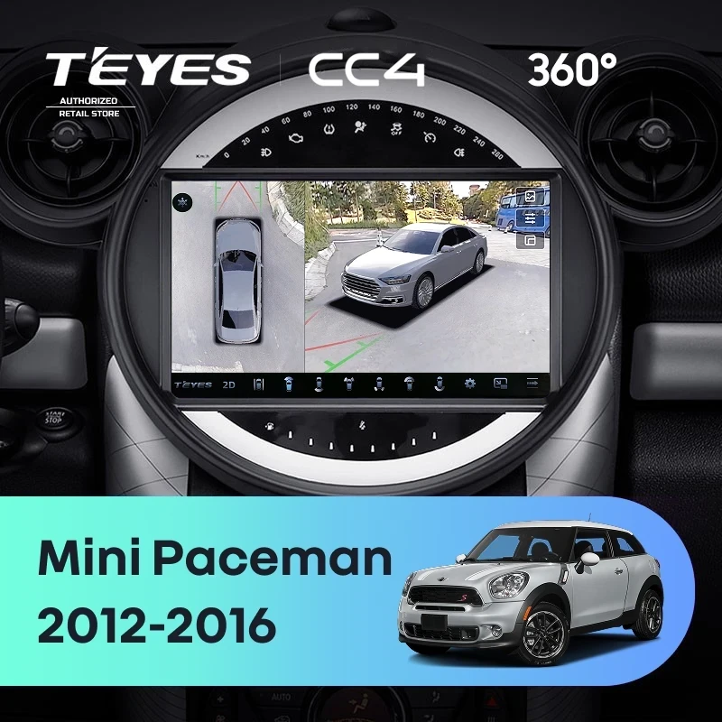 Штатная магнитола Teyes CC4 360 8/128 Mini Paceman (R61) (2012-2016) F2