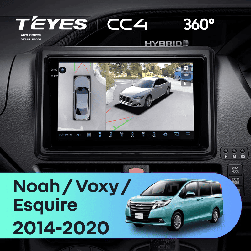 Штатная магнитола Teyes CC4 360 8/128 Toyota Esquire 1 (2014-2020) F1 Правый руль