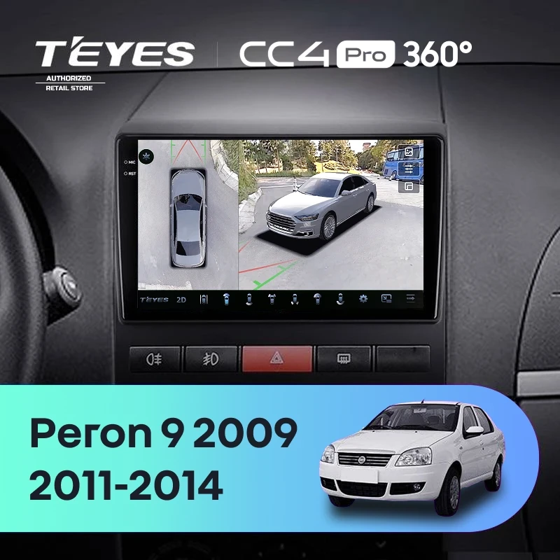 Штатная магнитола Teyes CC4 Pro 360 12/256 Fiat Peron 9 2009 Idea (2011-2014)