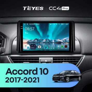 Штатная магнитола Teyes CC4 Pro 12/256 Honda Accord 10 CV (2017-2021) Тип-B
