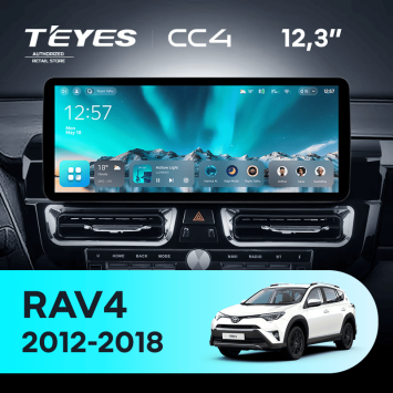 Штатная магнитола Teyes CC4 12.3" 6/64 Toyota RAV4 XA40 (2012-2018) F1