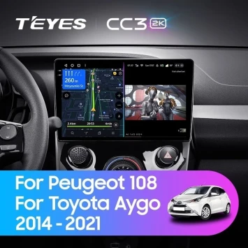 Штатная магнитола Teyes CC3 2K 6/128 Toyota Aygo B40 (2014-2021) F1