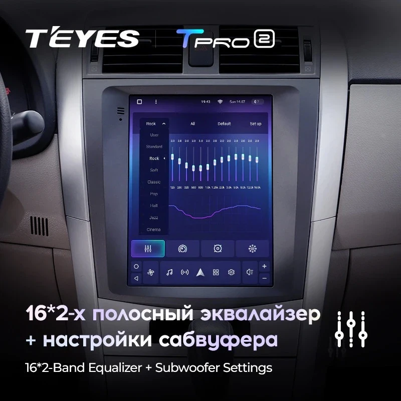 Штатная магнитола Tesla style Teyes TPRO 2 4/64 Toyota Corolla 10 E140 E150 (2006-2013)