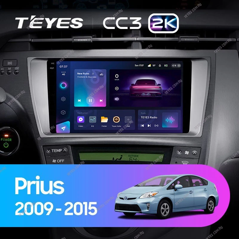 Штатная магнитола Teyes CC3 2K 4/64 Toyota Prius XW30 (2009-2015)