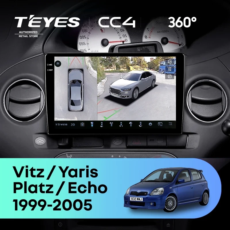 Штатная магнитола Teyes CC4 360 6/64 Toyota Echo (1999-2005) F2