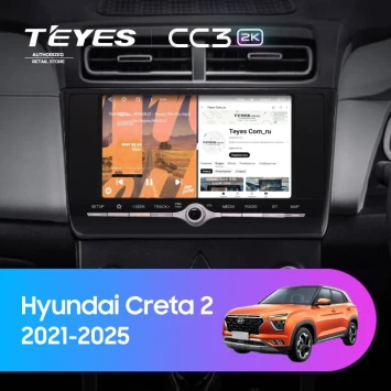 Штатная магнитола Teyes CC3 2K 6/128 Hyundai Creta 2 (2021-2022) с кнопками