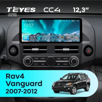 Штатная магнитола Teyes CC4 12.3" 6/64 Toyota RAV4 XA30 (2007-2012) F2