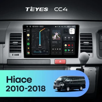 Штатная магнитола Teyes CC4 6/64 Toyota Hiace H200 (2010-2018) Правый руль