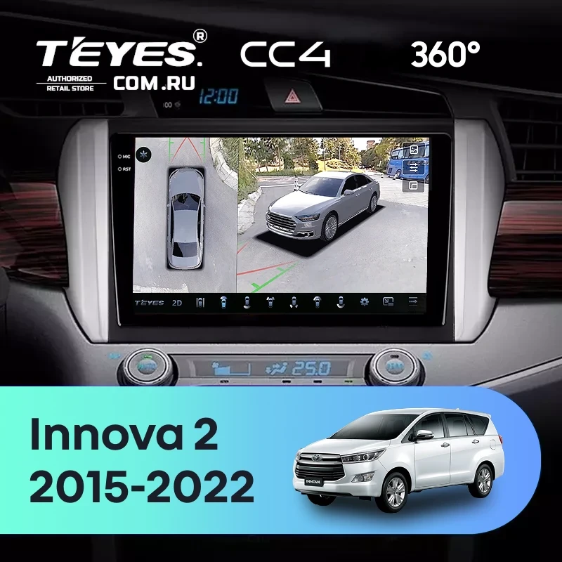 Штатная магнитола Teyes CC4 360 8/128 Toyota Innova 2 (2015-2022)