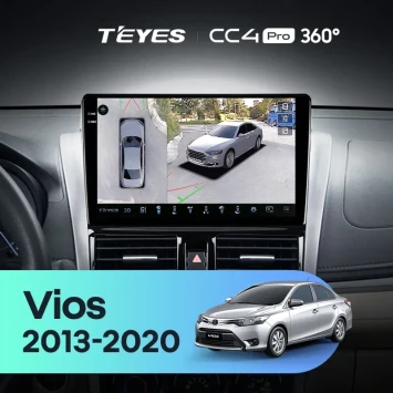 Штатная магнитола Teyes CC4 Pro 360 12/256 Toyota Vios XP150 (2013-2020)