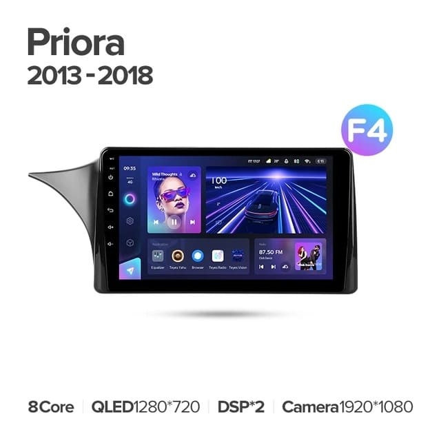 Штатная магнитола Teyes CC3L 4/64 Lada Priora (2013-2018) F4