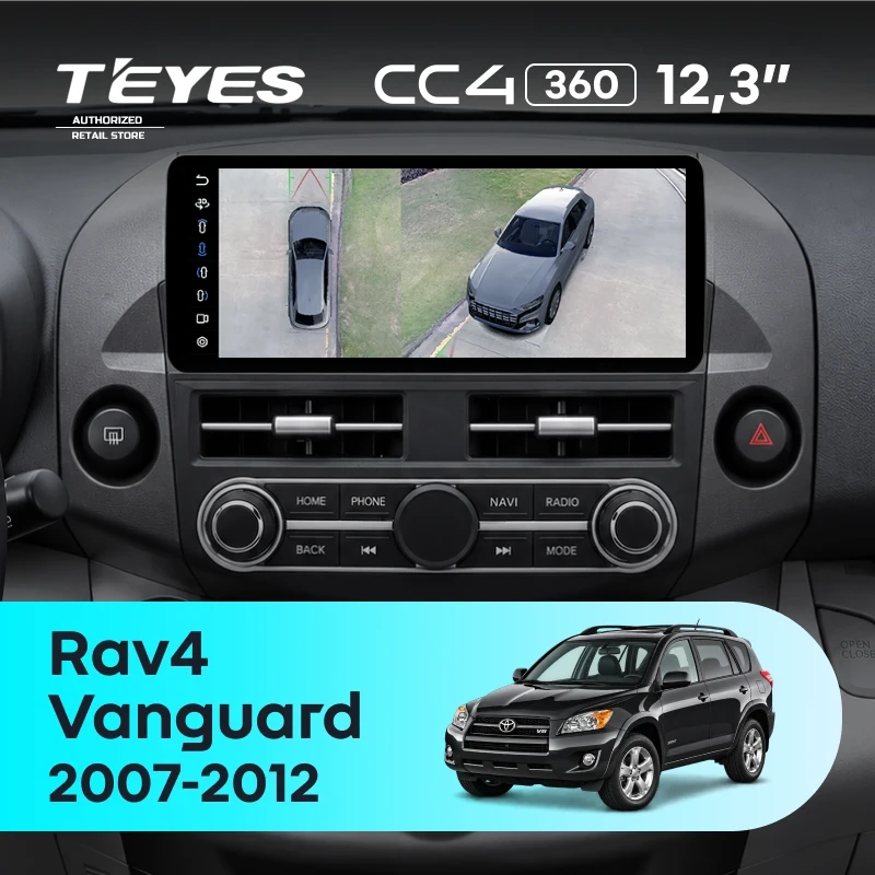 Штатная магнитола Teyes CC4 12.3" 360 6/64 Toyota RAV4 XA30 (2007-2012) F2