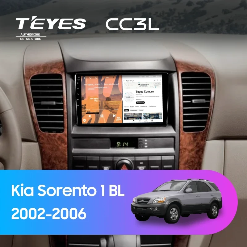 Штатная магнитола Teyes CC3L 4/32 Kia Sorento 1 BL (2002-2006)