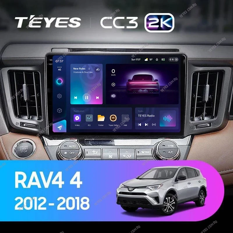 Штатная магнитола Teyes CC3 2K 4/64 Toyota RAV4 (2012-2018)