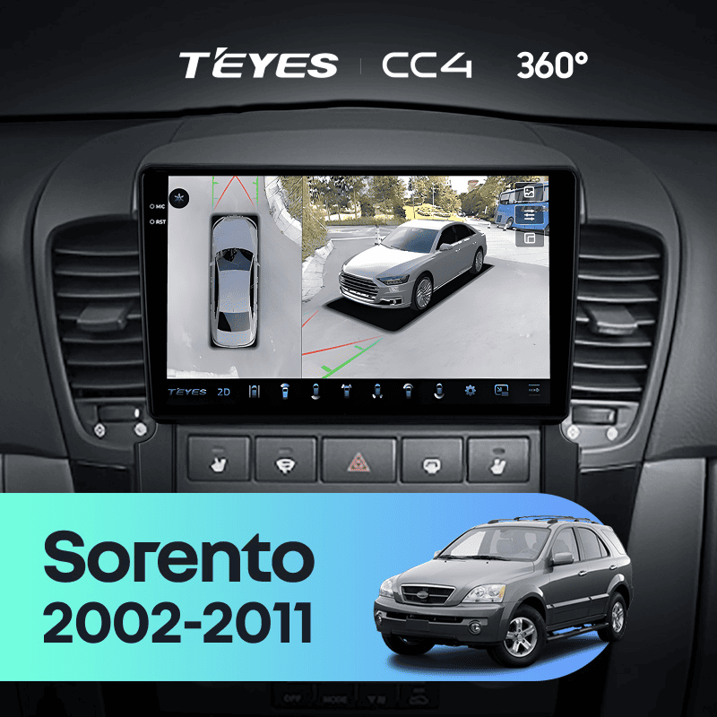 Штатная магнитола Teyes CC4 360 8/128 Kia Sorento BL (2002-2011)