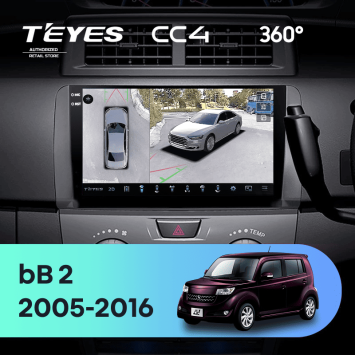 Штатная магнитола Teyes CC4 360 8/128 Toyota bB 2 QNC20 (2005-2016)