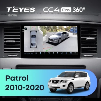 Штатная магнитола Teyes CC4 Pro 360 8/128 Nissan Patrol Y62 (2010-2020) F1 9"