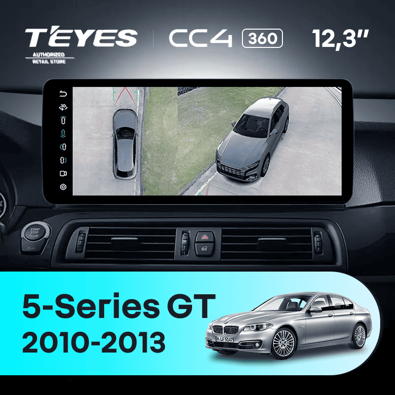 Штатная магнитола Teyes CC4 12.3" 360 8/128 BMW 5-Series Gran Turismo F07 (CIC) (2010-2013) Universal