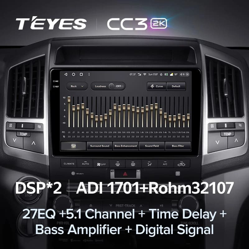 Штатная магнитола Teyes CC3 2K 6/128 Toyota Land Cruiser 11 200 (2007-2015) F3 Тип-C