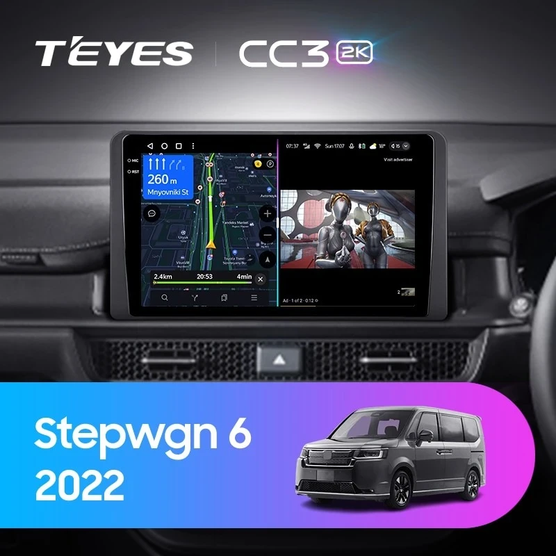Штатная магнитола Teyes CC3 2K 6/128 Honda Stepwgn 6 2022+ Правый руль