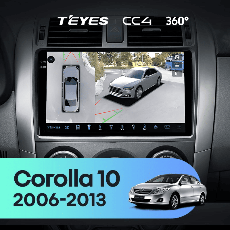 Штатная магнитола Teyes CC4 360 6/64 Toyota Corolla 10 E140 E150 (2006-2013) Тип-B