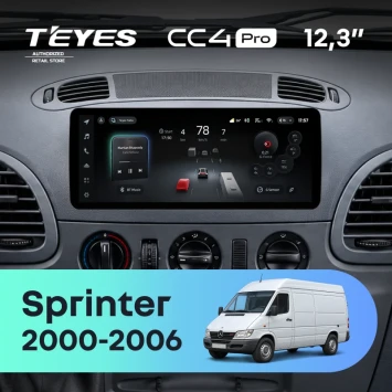 Штатная магнитола Teyes CC4 Pro 12.3" 8/128 Mercedes-Benz Sprinter (W903) (2000-2006)