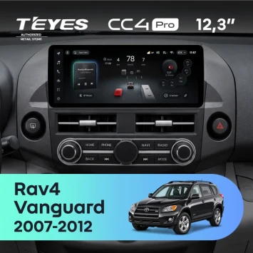 Штатная магнитола Teyes CC4 Pro 12.3" 8/128 Toyota Vanguard (2007-2012) F2