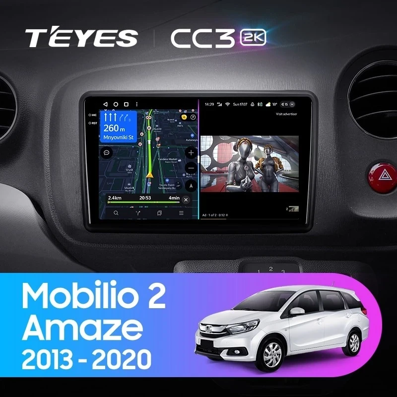 Штатная магнитола Teyes CC3 2K 6/128 Honda Mobilio 2 Amaze (2013-2020)