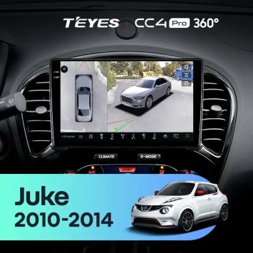 Штатная магнитола Teyes CC4 Pro 360 12/256 Nissan Juke (2010-2014) Тип-B