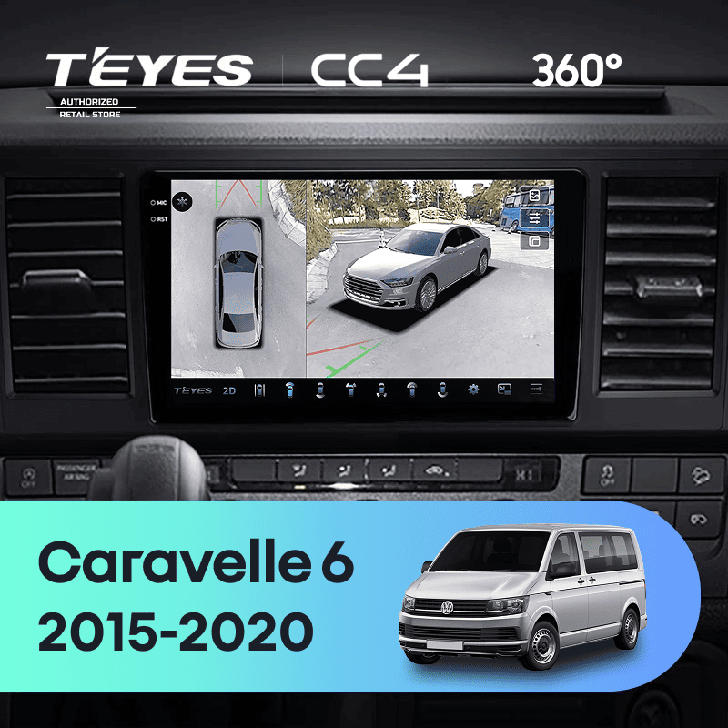 Штатная магнитола Teyes CC4 360 6/64 Volkswagen Caravelle T6 (2015-2020)