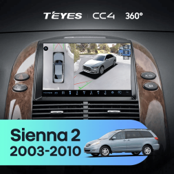 Штатная магнитола Teyes CC4 360 8/128 Toyota Sienna 2 II XL20 (2003-2010)