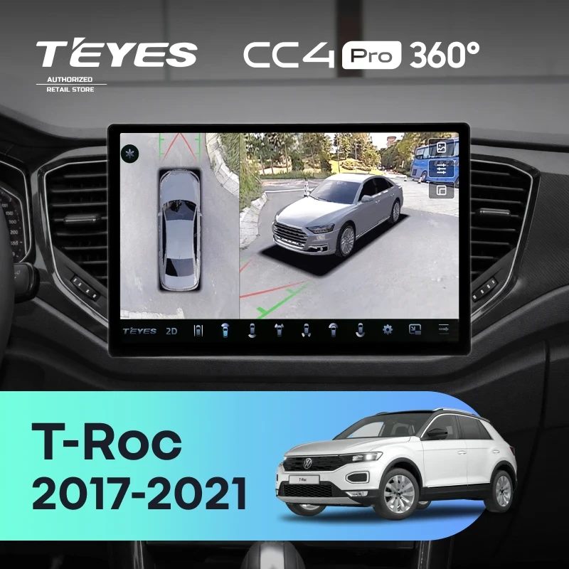 Штатная магнитола Teyes CC4 Pro 360 12/256 Volkswagen T-Roc (2017-2021) (13")