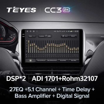 Штатная магнитола Teyes CC3 2K 4/32 Peugeot 208 (2013-2020)