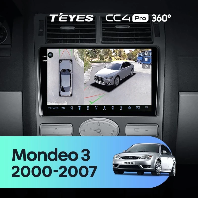 Штатная магнитола Teyes CC4 Pro 360 8/128 Ford Mondeo 3 (2000-2007) F2