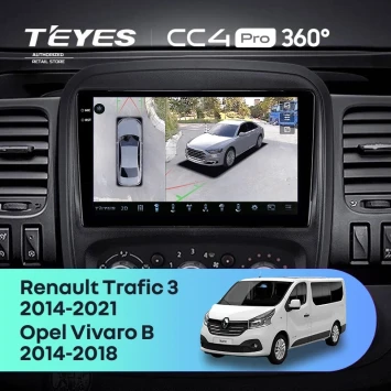 Штатная магнитола Teyes CC4 Pro 360 8/128 Renault Trafic 3 (2014-2021)