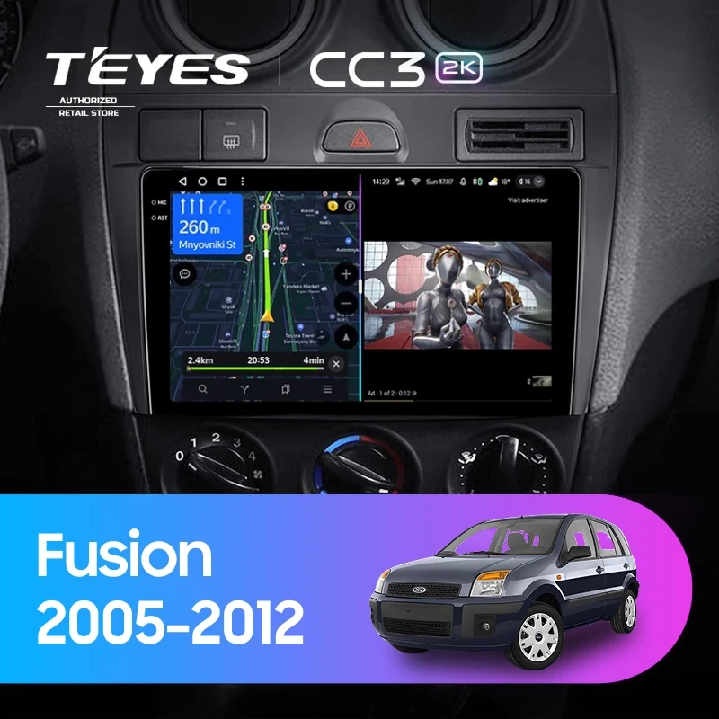Штатная магнитола Teyes CC3 2K 4/32 Ford Fusion (2005-2012)