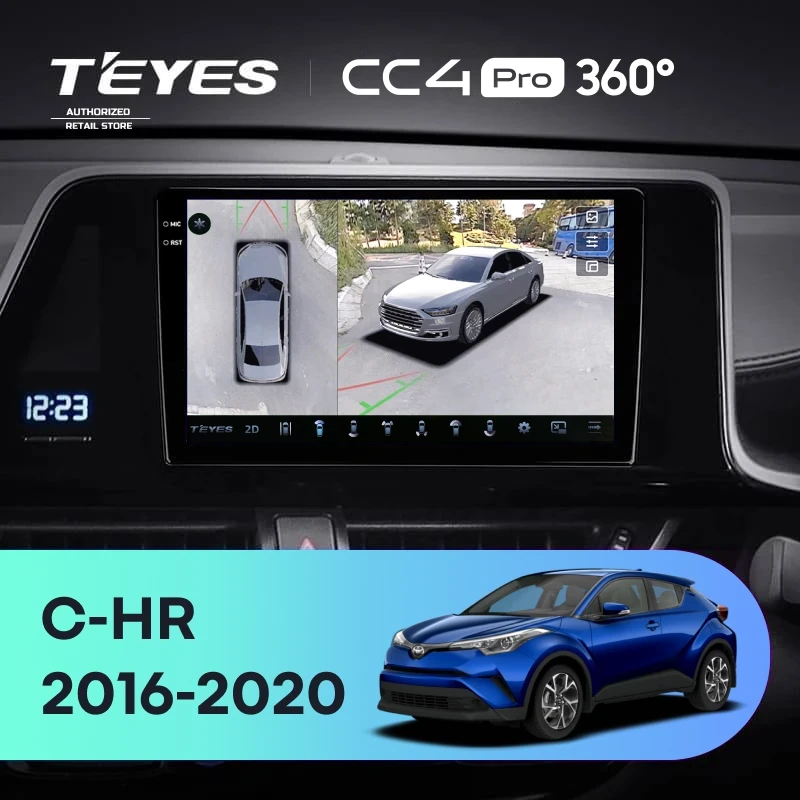 Штатная магнитола Teyes CC4 Pro 360 8/128 Toyota C-HR (2016-2020) F1 Правый руль