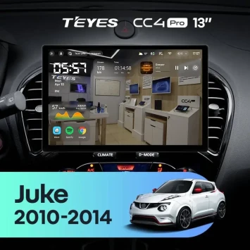 Штатная магнитола Teyes CC4 Pro 12/256 Nissan Juke (2010-2014) (13") Тип-B
